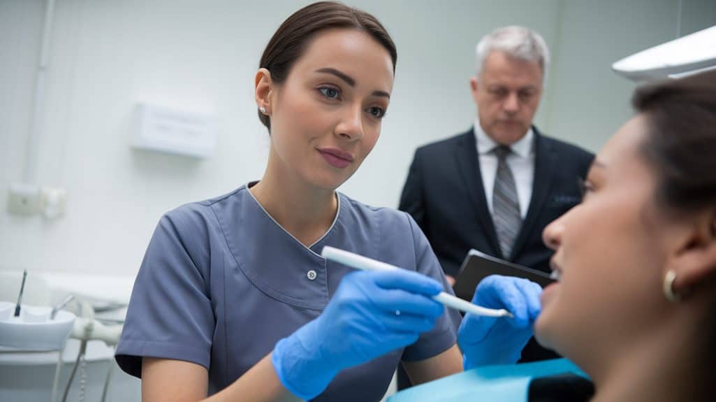 Professional dental team consultation in a modern clinic